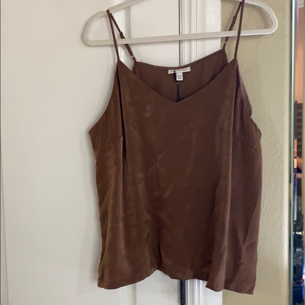 Satin silkish top for sale Brown cami